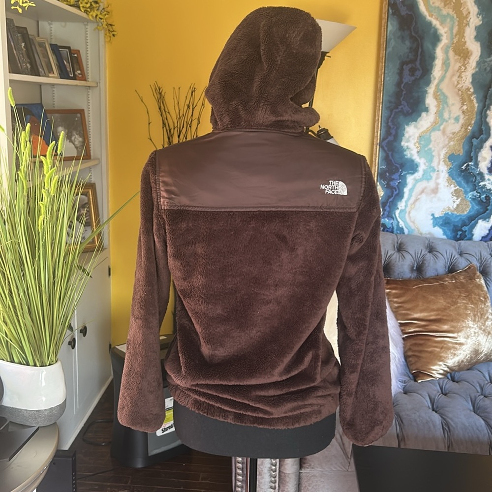 The North Face Fleece Hoodie Jacket Brown Girls Size L - Picture 7 of 10
